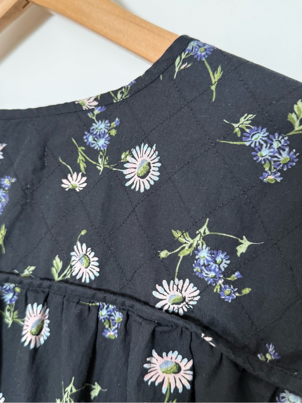 Christy Dawn Farm To Closet Midi Dress XL Navy Floral Short Sleeve Cottagecore - Picture 9 of 13